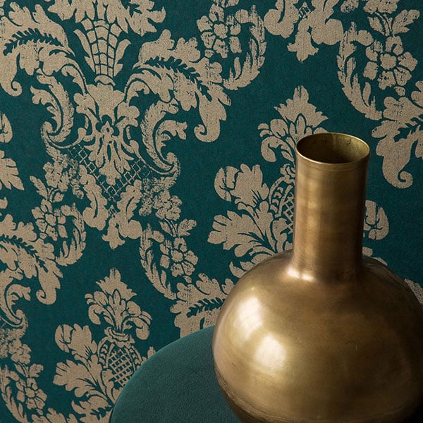 Galerie Wallpaper Product code: 200252R - Venise Wallpaper Collection - Dark Green Colours -  