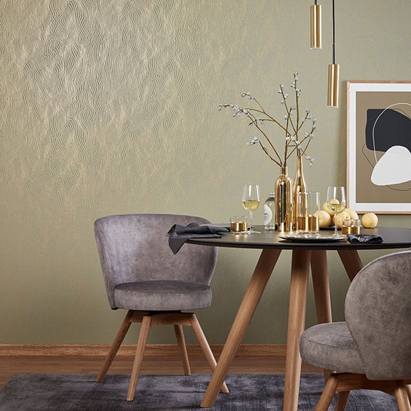 Galerie Wallpaper Product code: 31834R - Imagine Wallpaper Collection - Green Gold Colours -  