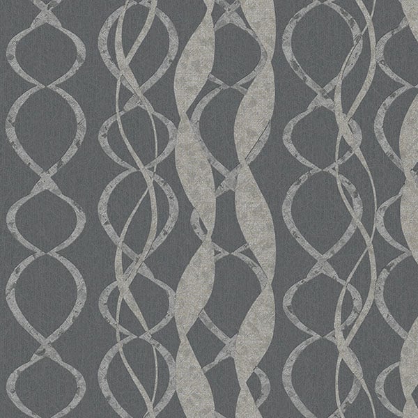 Galerie Wallpaper Product code: 58119 - Geo Wallpaper Collection - Black Gold Silver Colours -  