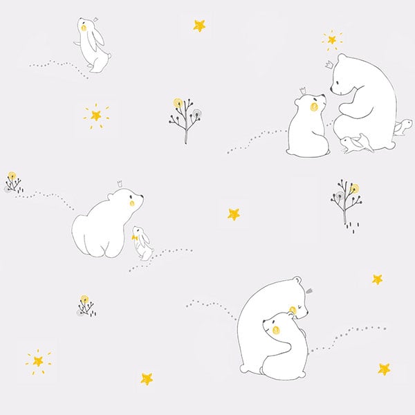 Galerie Wallpaper Product code: ND21101 - Little Explorers Wallpaper Collection - Grey Yellow Colours -  