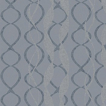 Galerie Wallcoverings Product Code 58121G - Geo Wallpaper Collection - Blue Silver Gold Colours -  