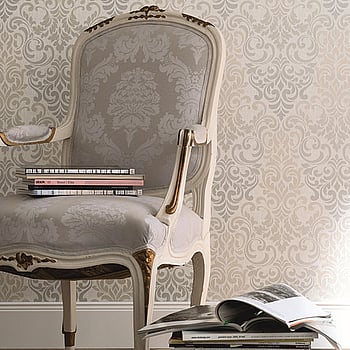 Galerie Wallcoverings Product Code 58211 - Classique Wallpaper Collection - Silver Grey Beige Colours -  